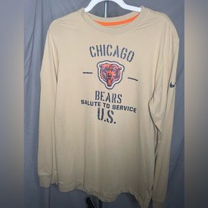 Chicago Bears Nike On Field Dri-Fit Salute to Service Long Sleeved Shirt